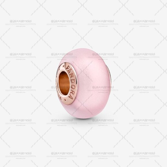 Pandora Matte Pink Murano Glass Charm|Pendant - Picture 1 of 2